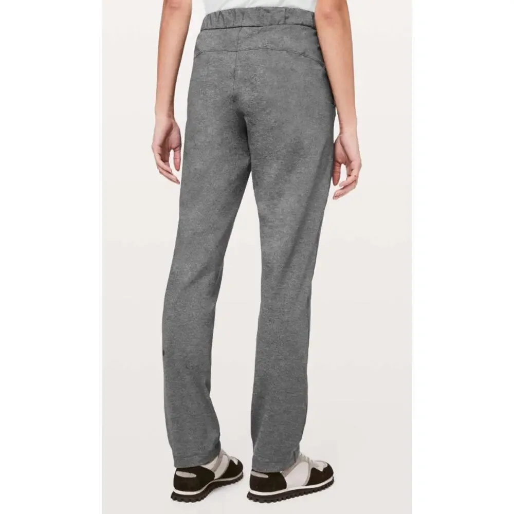 Lululemon Women's On The Fly Pant, Heathered Black, Size 4 Tall, Like New